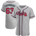 Custom #63 Gray ATL Baseball Shirt Top