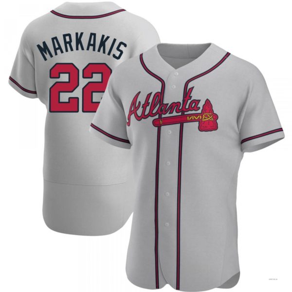 Custom #22 Gray ATL Baseball Shirt Top