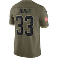 Custom #33 Olive 2022 GB Football Shirt Top