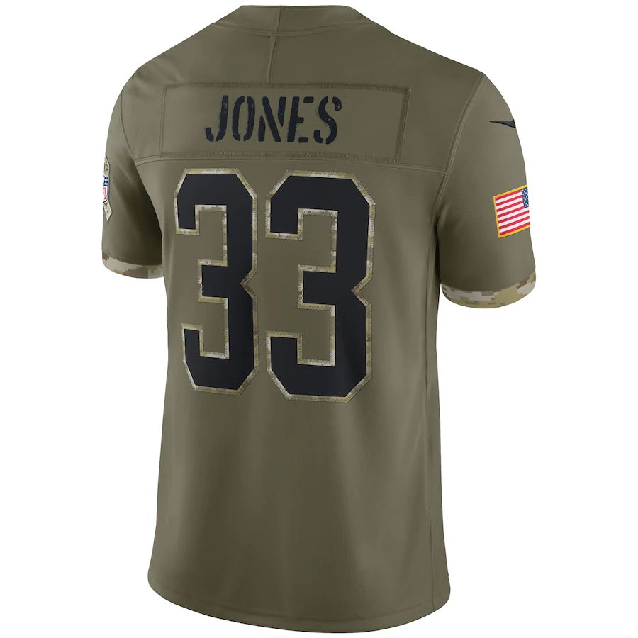Custom #33 Olive 2022 GB Football Shirt Top