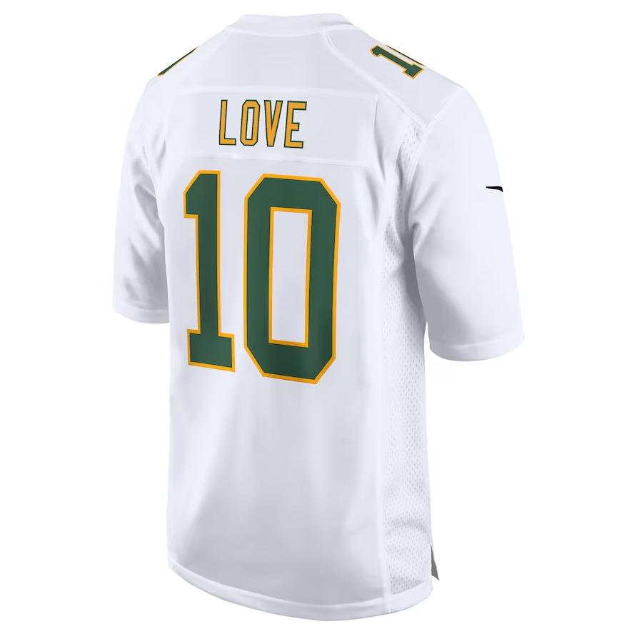 Custom #10 White GB Football Shirt Top