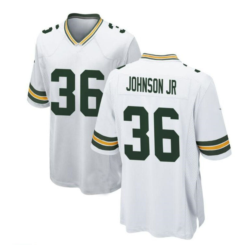 Custom #36 White GB Football Shirt Top