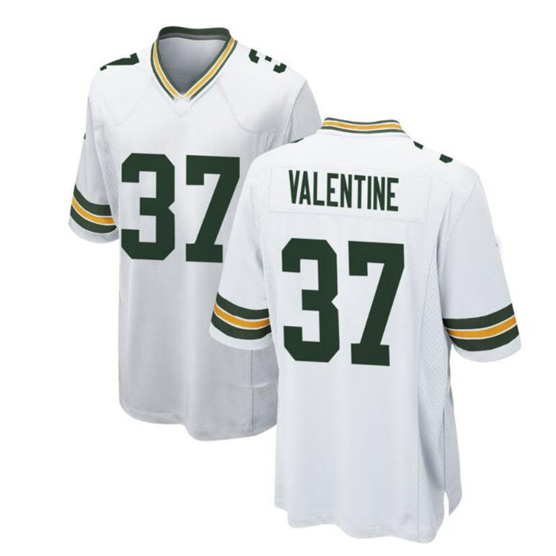 Custom #37 White GB Football Shirt Top
