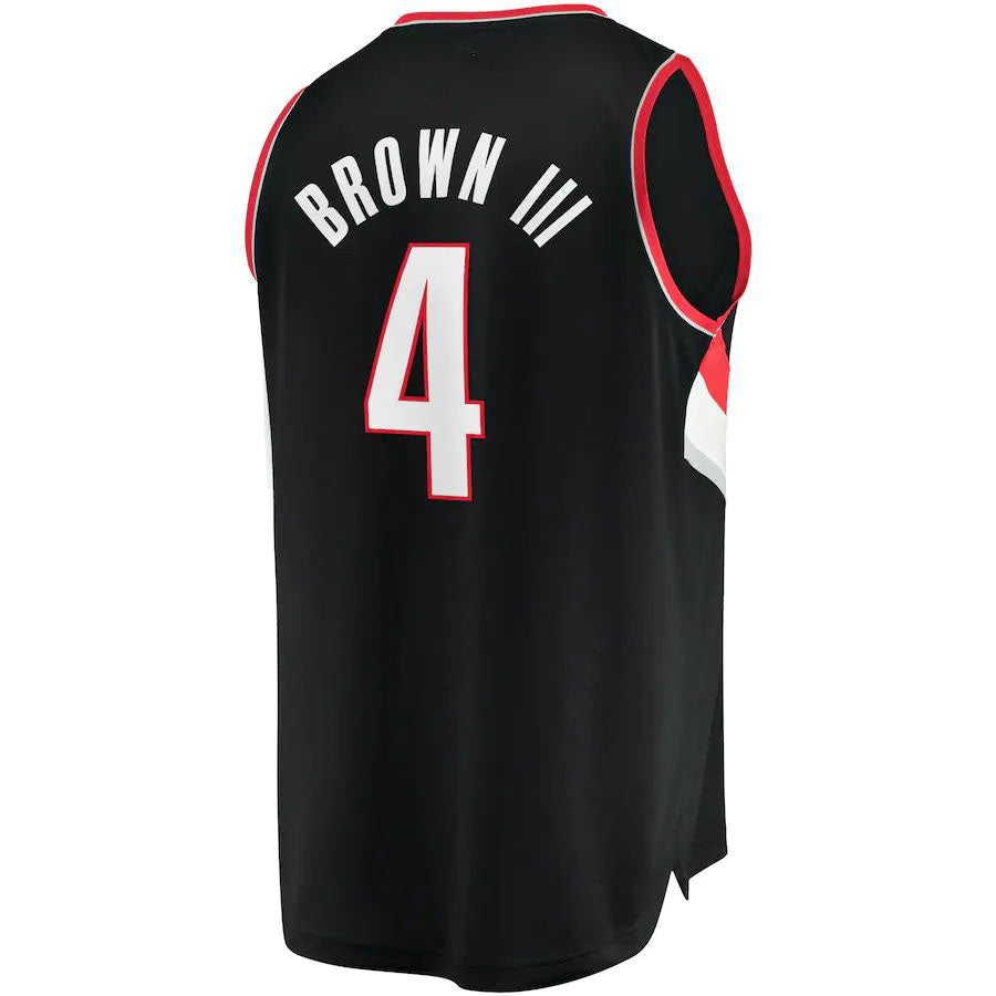 Custom #4 Black 2021 POR Basketball Shirt Top