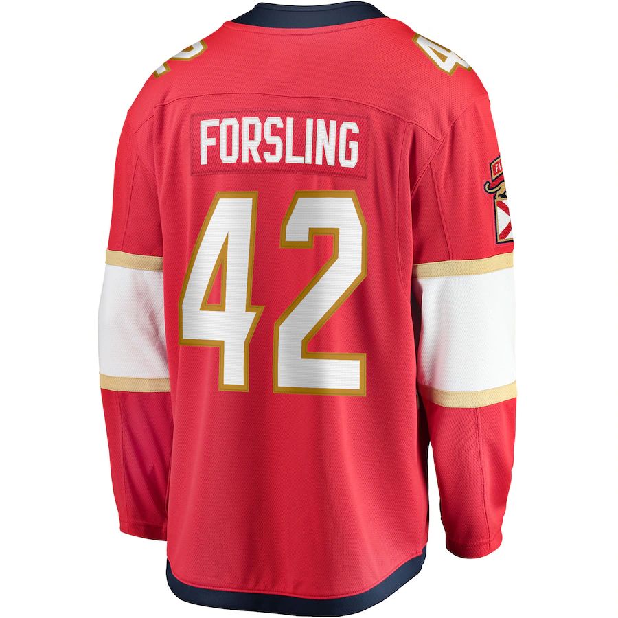 Custom #42 Red FLA Hockey Shirt Top