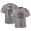 Custom #13 Gray HOU Football Shirt Top