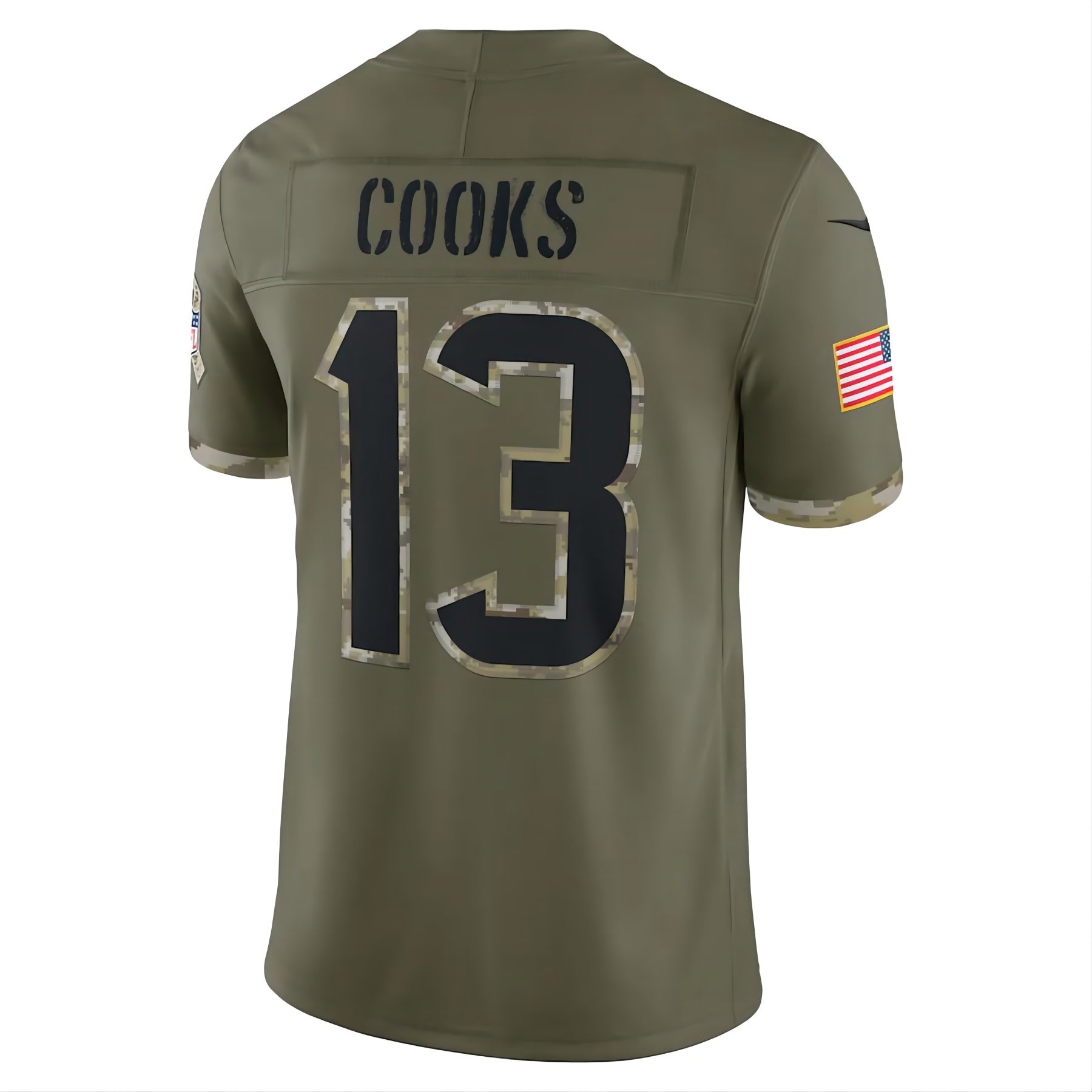 Custom #13 Olive 2022 HOU Football Shirt Top
