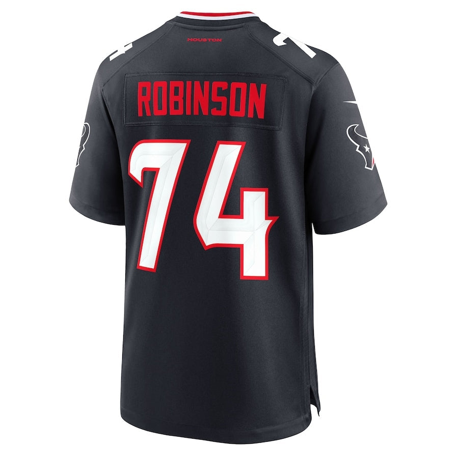 Custom #74 Navy HOU Football Shirt Top