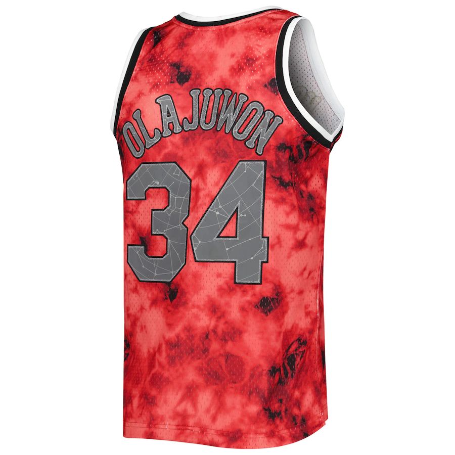 Custom #34 Red 1993 HOU Basketball Shirt Top