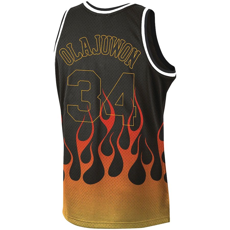 Custom #34 Black 1993 HOU Basketball Shirt Top