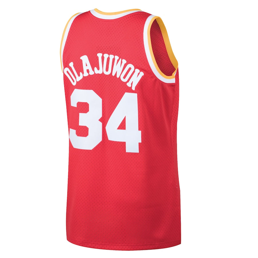 Custom #34 Red 1993 HOU Basketball Shirt Top