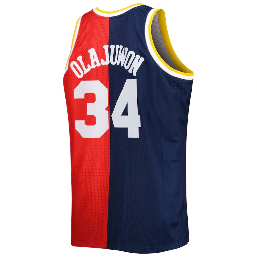 Custom #34 Red 1993 HOU Basketball Shirt Top