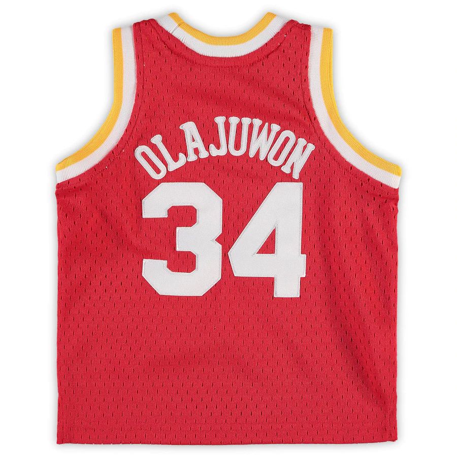 Custom #34 Red 1993 HOU Basketball Shirt Top