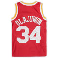 Custom #34 Red Throwback HOU Basketball Shirt Top