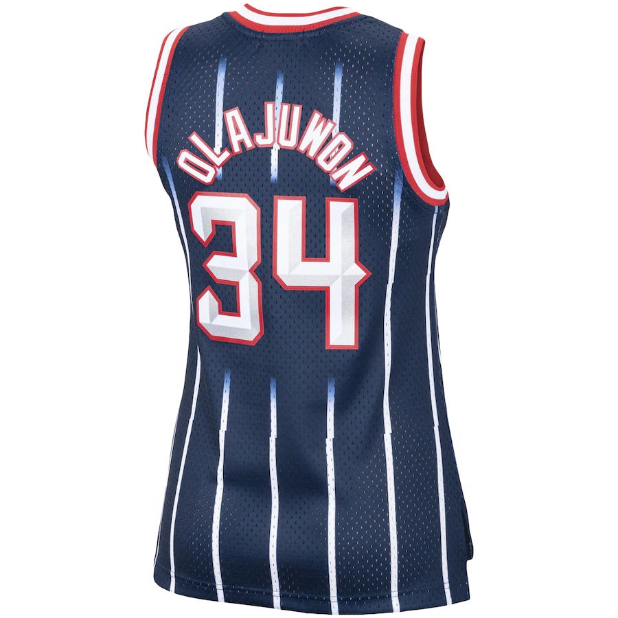 Custom #34 Navy HOU Basketball Shirt Top