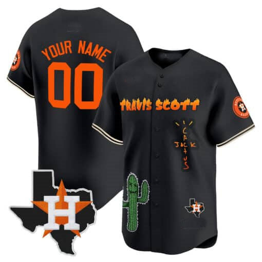 Custom HOU Baseball Shirt Top