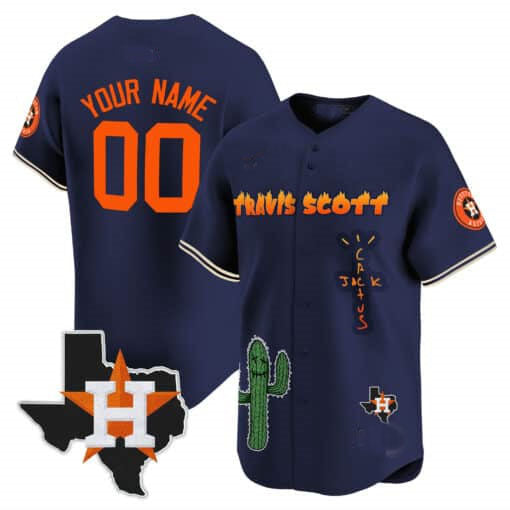 Custom HOU Baseball Shirt Top