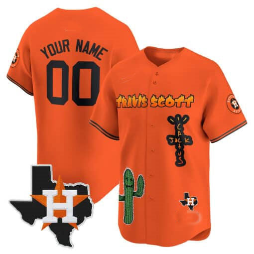 Custom HOU Baseball Shirt Top