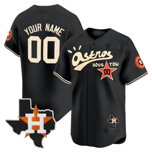 Custom HOU Baseball Shirt Top