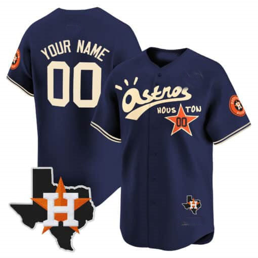 Custom HOU Baseball Shirt Top