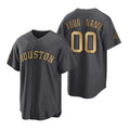 Custom Gray 2022 All Star HOU Baseball Shirt Top