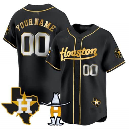 Custom HOU Baseball Shirt Top