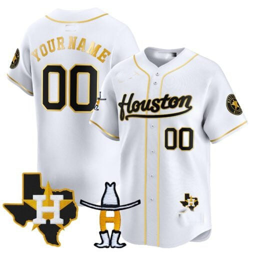 Custom HOU Baseball Shirt Top