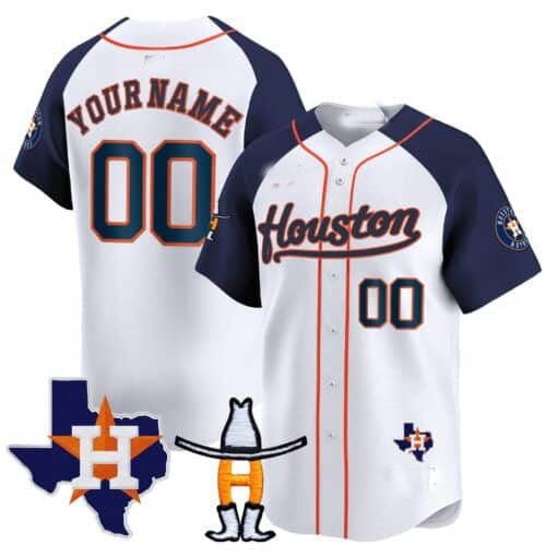 Custom HOU Baseball Shirt Top