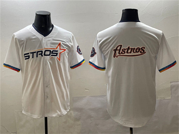 Custom White 2025 City Connect HOU Baseball Shirt Top