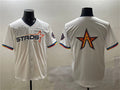 Custom White 2025 City Connect HOU Baseball Shirt Top