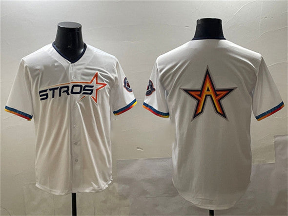 Custom White 2025 City Connect HOU Baseball Shirt Top