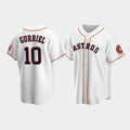 Custom #10 White HOU Baseball Shirt Top