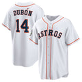Custom #14 White HOU Baseball Shirt Top