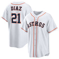 Custom #21 White HOU Baseball Shirt Top