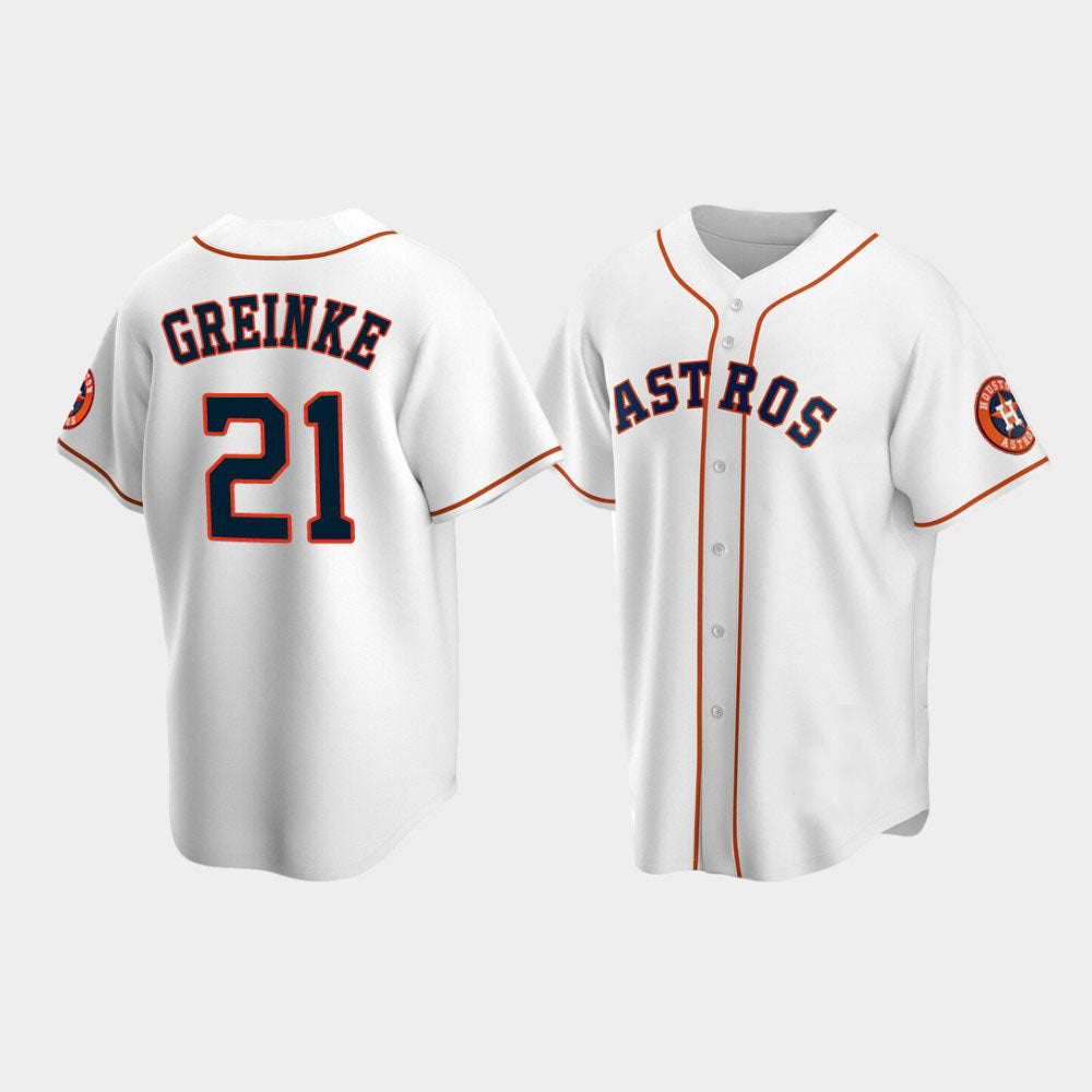 Custom #21 White HOU Baseball Shirt Top