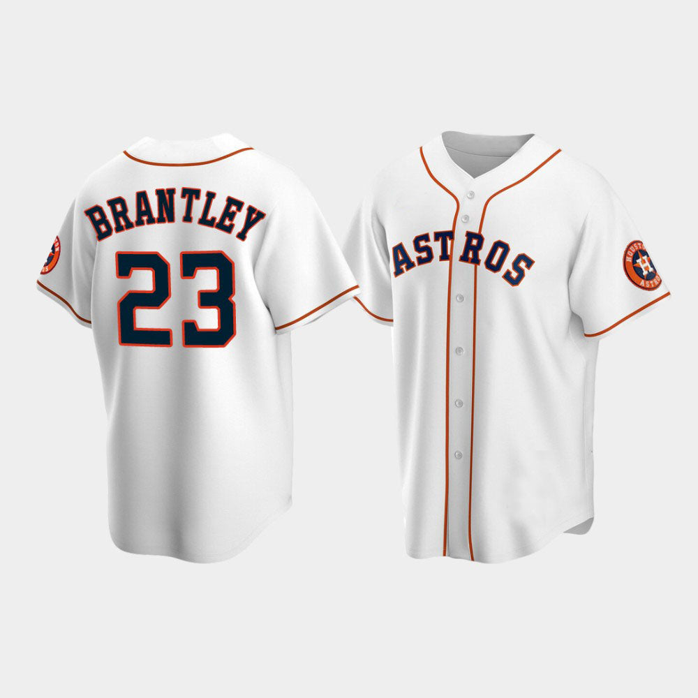 Custom #23 White HOU Baseball Shirt Top