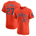 Custom #27 Orange HOU Baseball Shirt Top