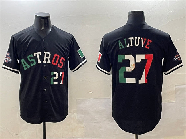 Custom #27 Black HOU Baseball Shirt Top