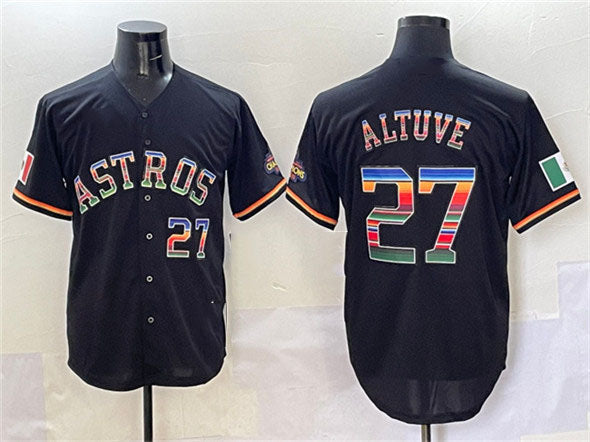 Custom #27 Black HOU Baseball Shirt Top