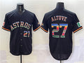 Custom #27 Black HOU Baseball Shirt Top