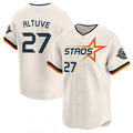Custom #27 Cream 2025 City Connect HOU Baseball Shirt Top
