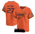 Custom #27 Orange 2025 City Connect HOU Baseball Shirt Top