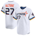 Custom #27 White 2025 City Connect HOU Baseball Shirt Top
