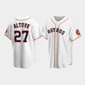Custom #27 White HOU Baseball Shirt Top