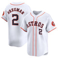 Custom #2 White HOU Baseball Shirt Top