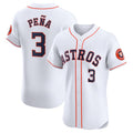 Custom #3 White HOU Baseball Shirt Top