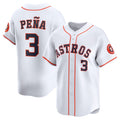 Custom #3 White HOU Baseball Shirt Top