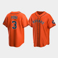 Custom #3 Orange HOU Baseball Shirt Top