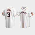 Custom #3 White HOU Baseball Shirt Top
