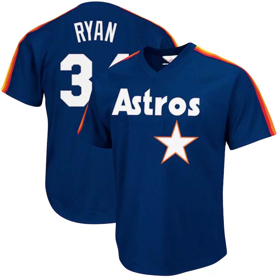 Custom #3 Navy HOU Baseball Shirt Top